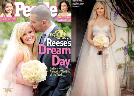 reese witherspoon wedding photos ojai. Reese#39;s pink gown featured a